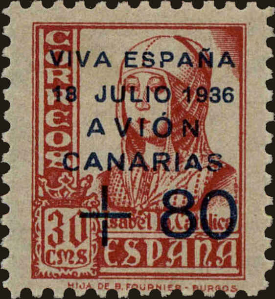 Front view of Spain 9LC15 collectors stamp