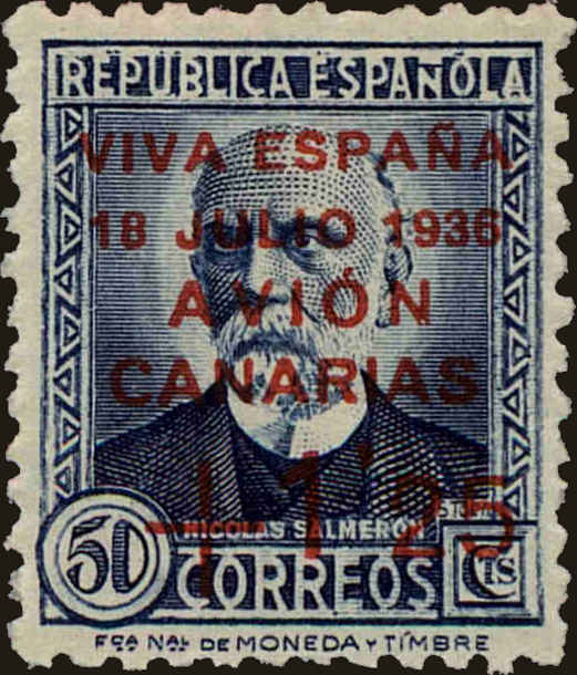Front view of Spain 9LC17 collectors stamp