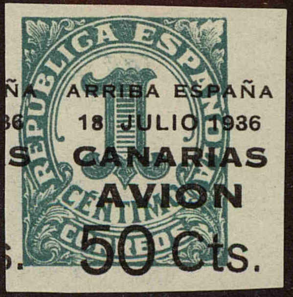 Front view of Spain 9LC20 collectors stamp