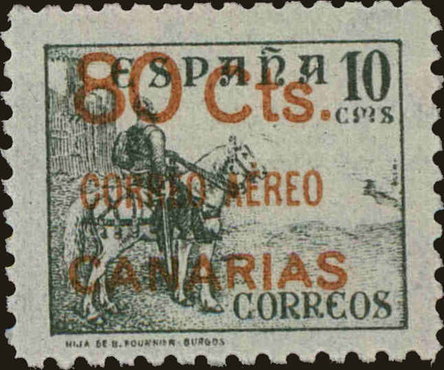 Front view of Spain 9LC35 collectors stamp