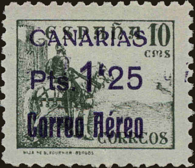 Front view of Spain 9LC39 collectors stamp