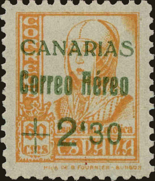 Front view of Spain 9LC42 collectors stamp