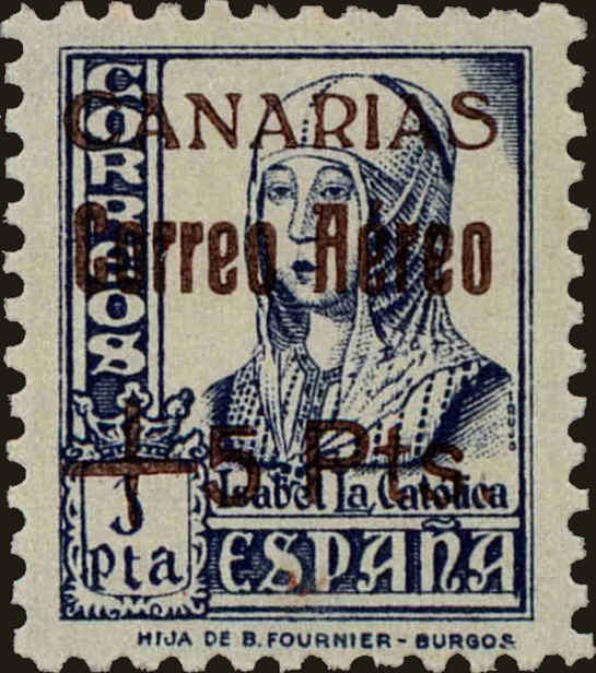 Front view of Spain 9LC43 collectors stamp