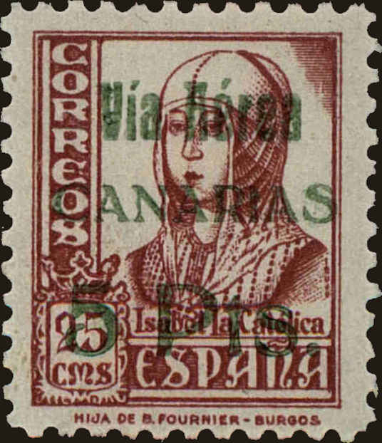 Front view of Spain 9LC52 collectors stamp