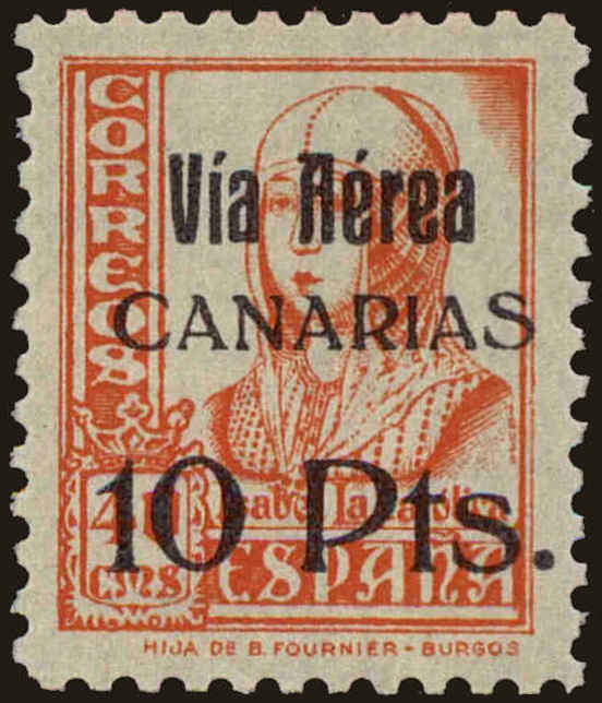 Front view of Spain 9LC53 collectors stamp