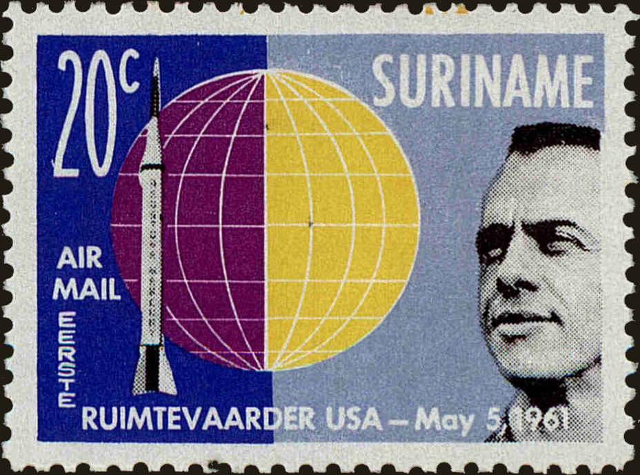 Front view of Surinam C29 collectors stamp