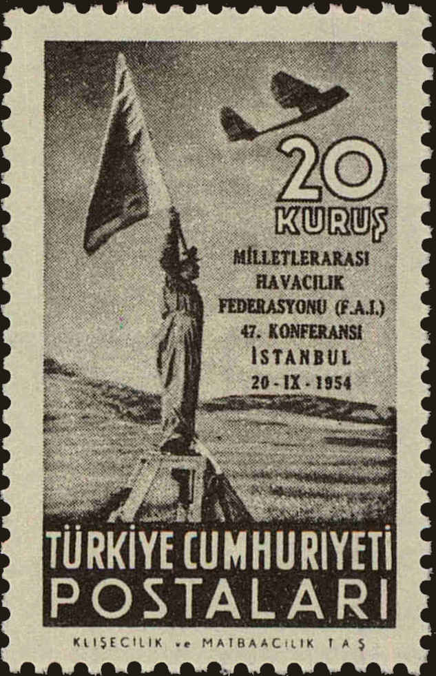 Front view of Turkey 1134 collectors stamp