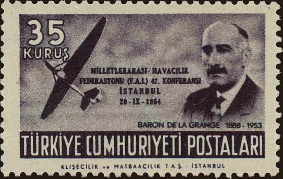 Front view of Turkey 1135 collectors stamp