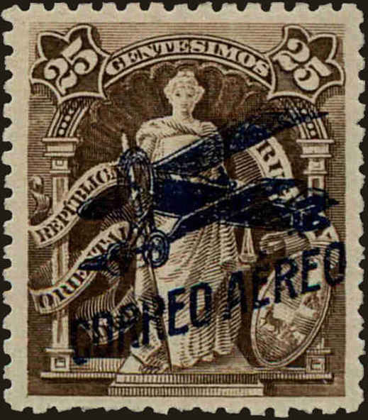 Front view of Uruguay C1 collectors stamp