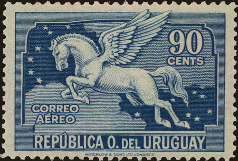 Front view of Uruguay C50 collectors stamp
