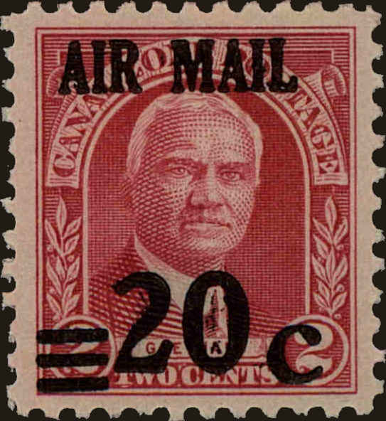 Front view of Canal Zone C5 collectors stamp
