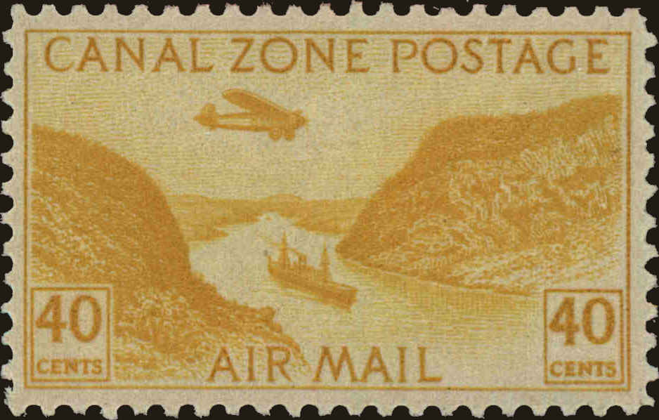 Front view of Canal Zone C13 collectors stamp