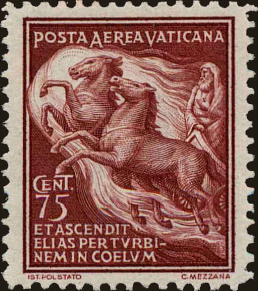Front view of Vatican City C3 collectors stamp