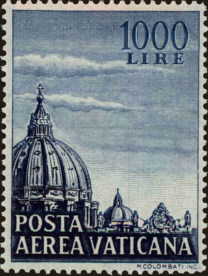 Front view of Vatican City C23 collectors stamp