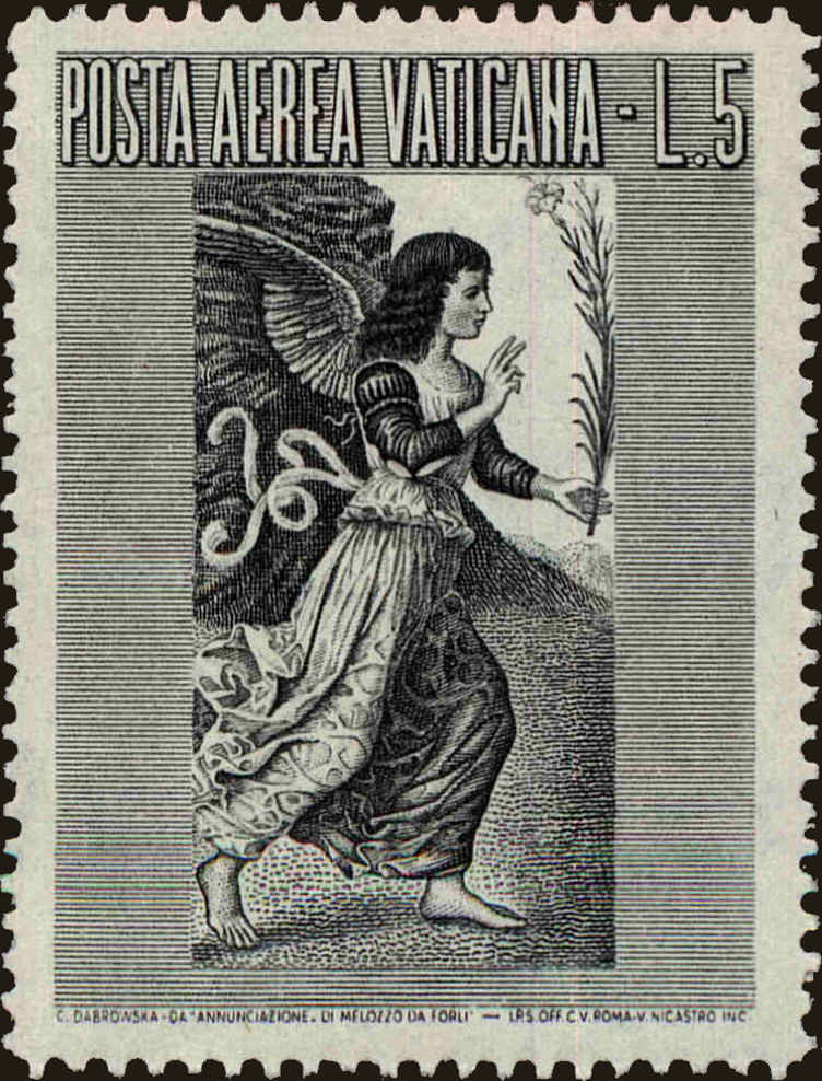 Front view of Vatican City C24 collectors stamp