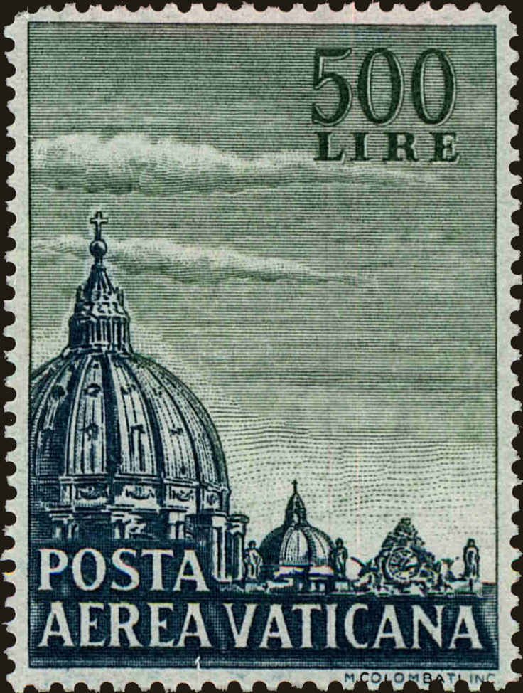 Front view of Vatican City C33 collectors stamp
