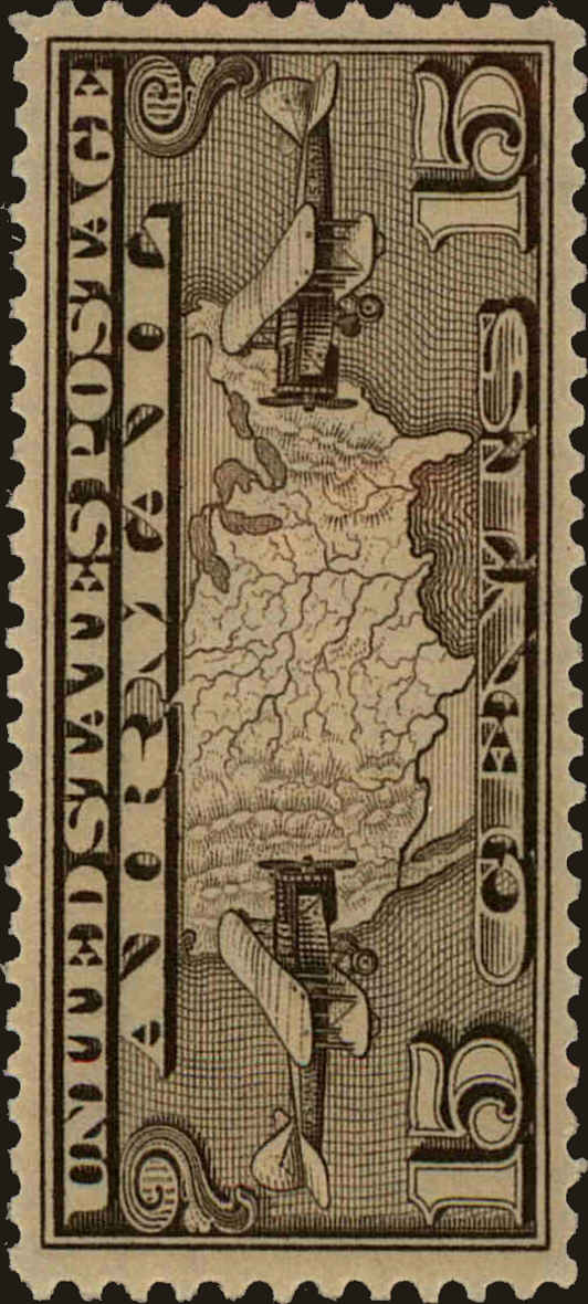 Front view of United States C8 collectors stamp