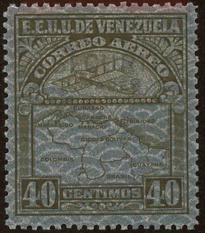 Front view of Venezuela C21 collectors stamp