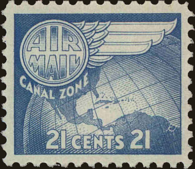 Front view of Canal Zone C24 collectors stamp