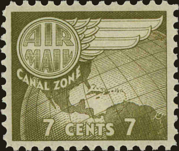 Front view of Canal Zone C28 collectors stamp
