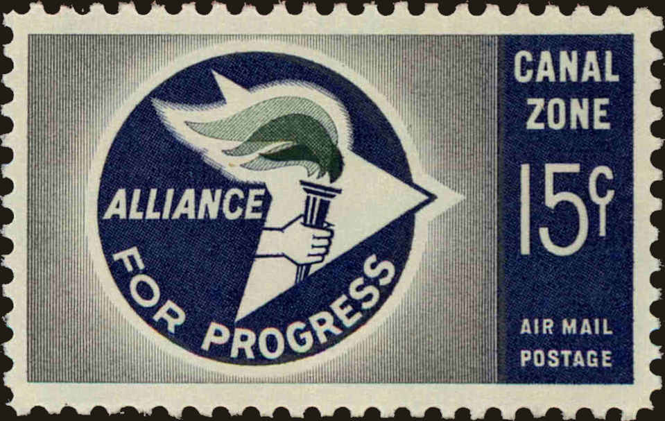 Front view of Canal Zone C35 collectors stamp