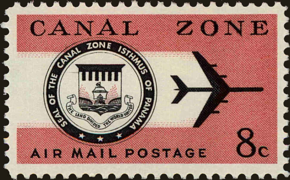 Front view of Canal Zone C43 collectors stamp