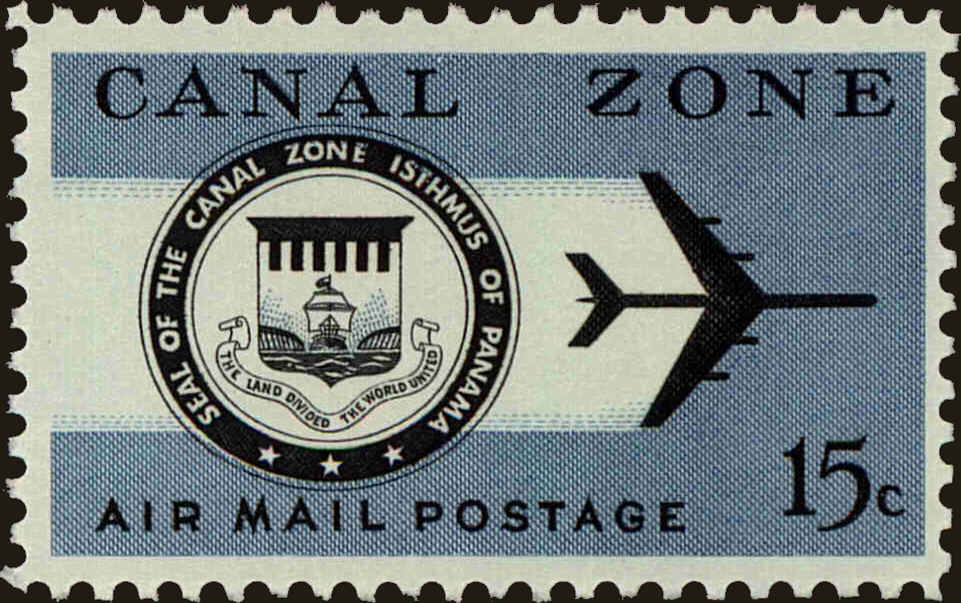 Front view of Canal Zone C44 collectors stamp