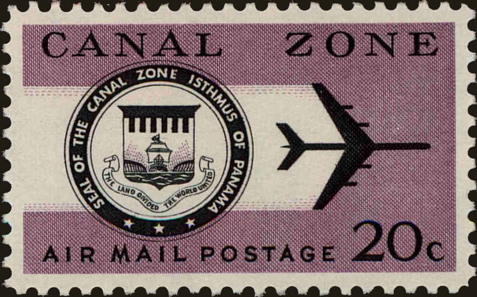 Front view of Canal Zone C45 collectors stamp