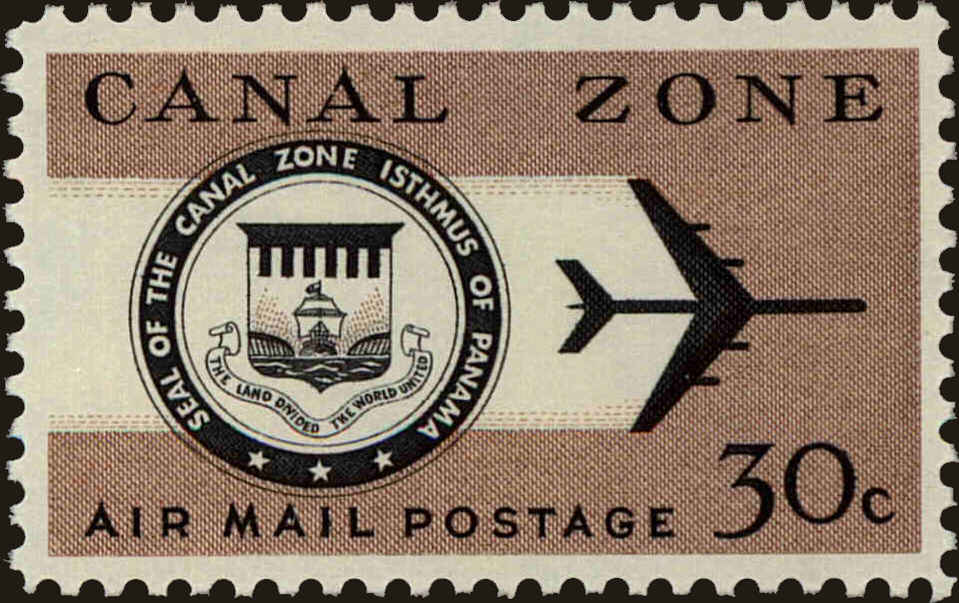 Front view of Canal Zone C46 collectors stamp