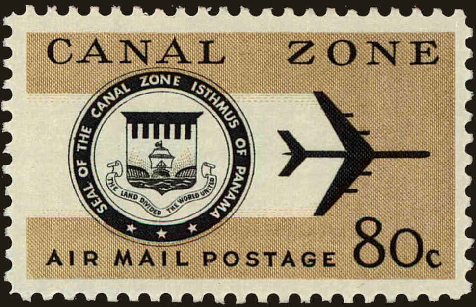 Front view of Canal Zone C47 collectors stamp