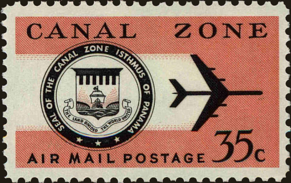 Front view of Canal Zone C53 collectors stamp