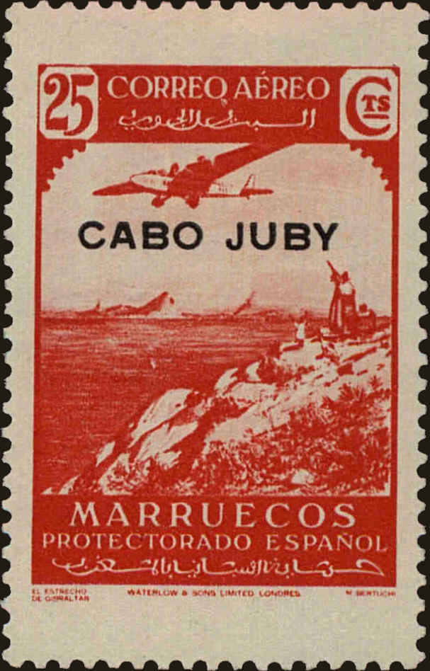 Front view of Cape Juby C3 collectors stamp