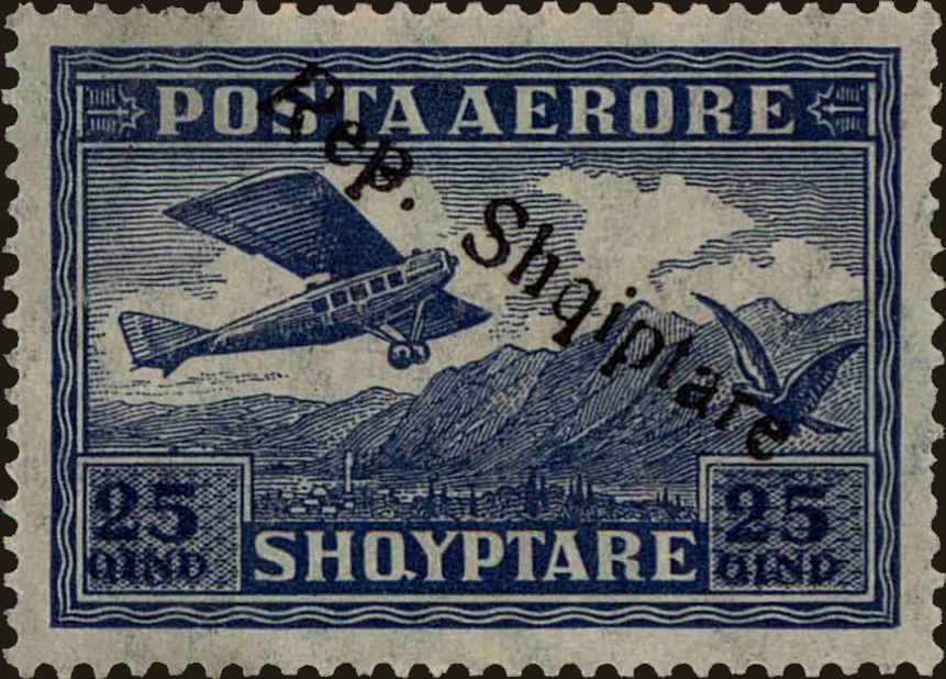 Front view of Albania C10 collectors stamp