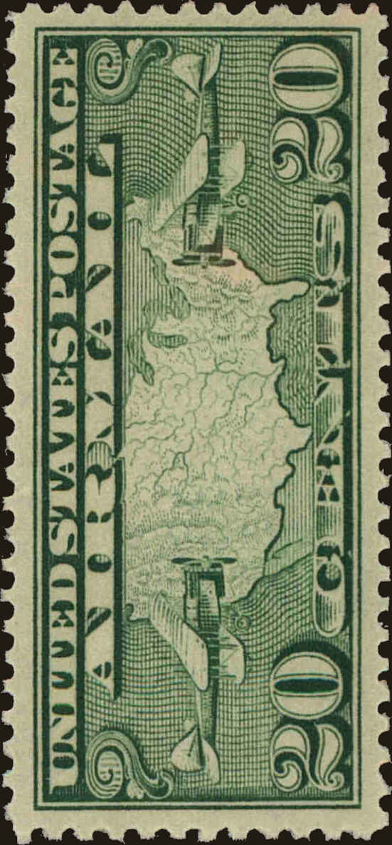 Front view of United States C9 collectors stamp
