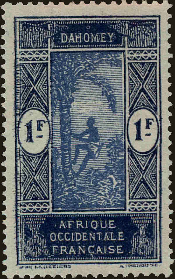 Front view of Dahomey 76 collectors stamp