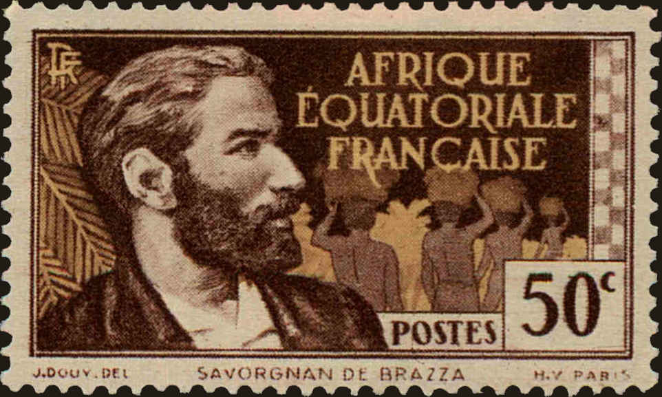 Front view of French Equatorial Africa 48 collectors stamp