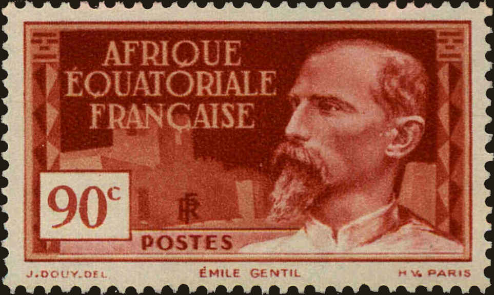 Front view of French Equatorial Africa 55 collectors stamp