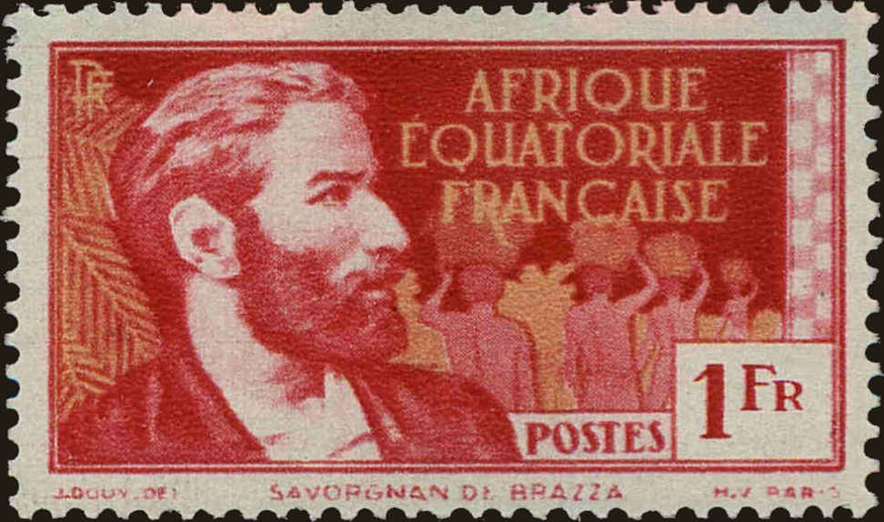 Front view of French Equatorial Africa 57 collectors stamp