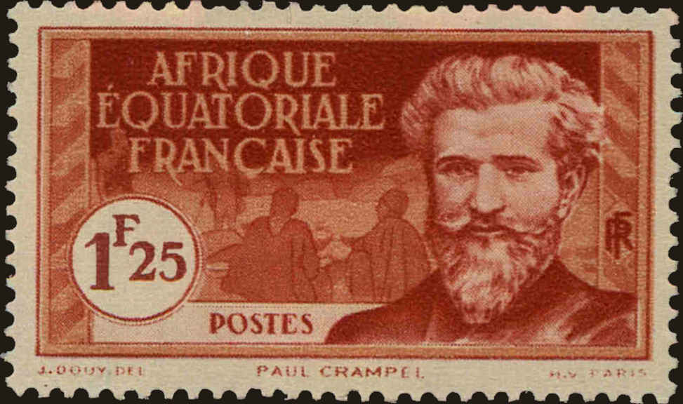 Front view of French Equatorial Africa 59 collectors stamp