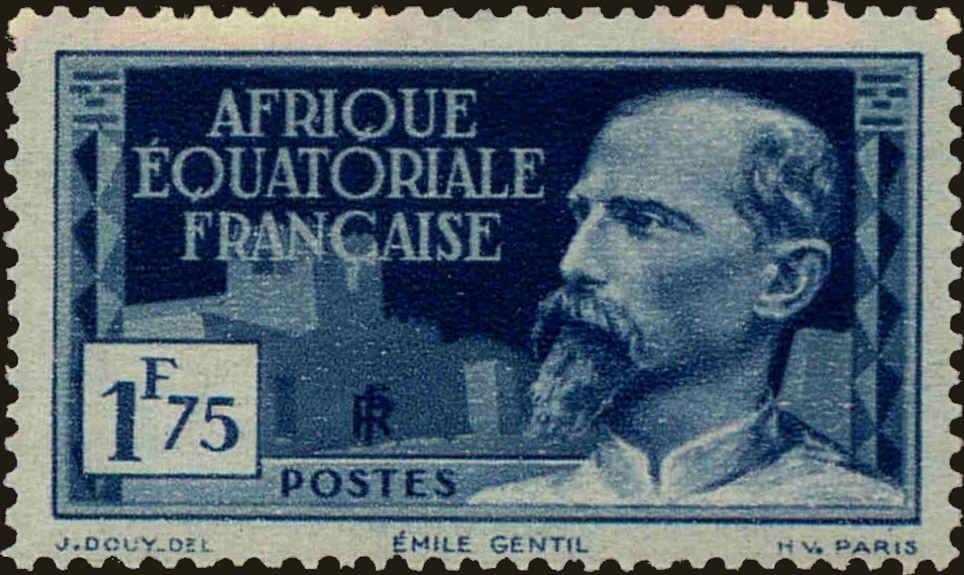 Front view of French Equatorial Africa 64 collectors stamp