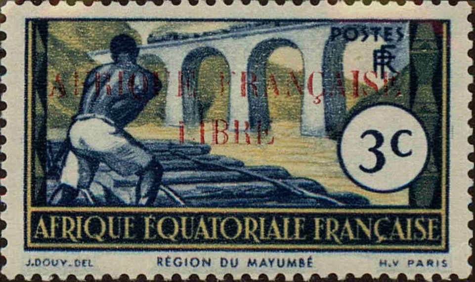 Front view of French Equatorial Africa 82 collectors stamp