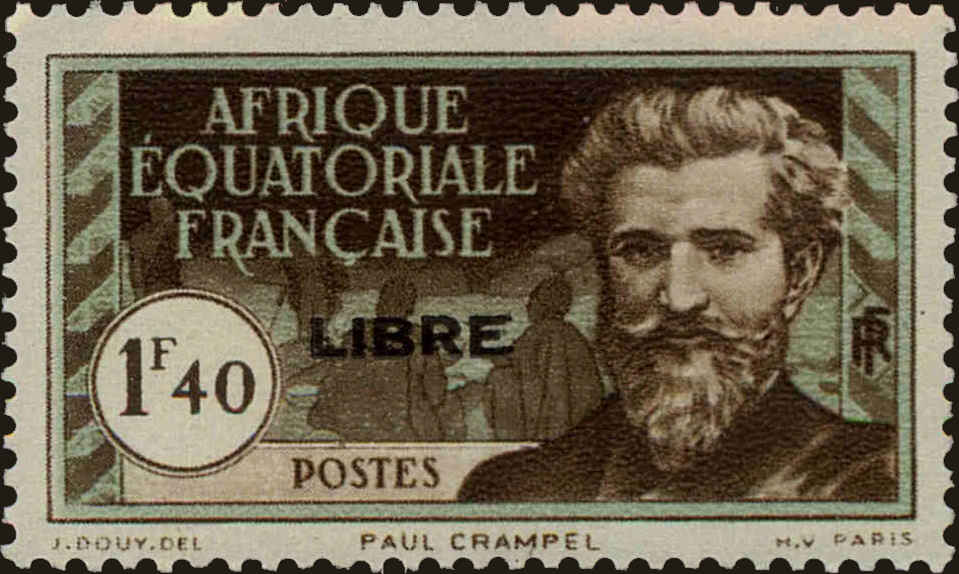Front view of French Equatorial Africa 110 collectors stamp