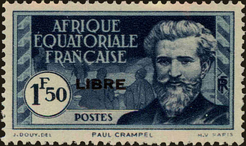 Front view of French Equatorial Africa 111 collectors stamp