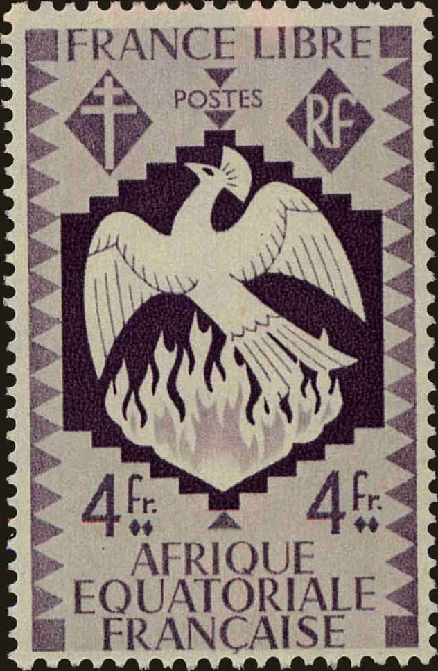 Front view of French Equatorial Africa 152 collectors stamp