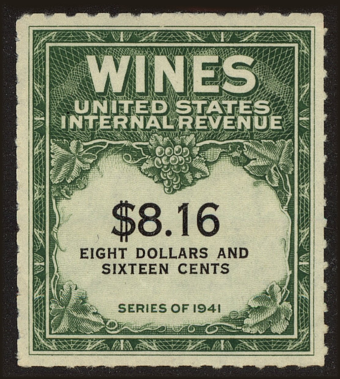 Front view of United States RE203 collectors stamp