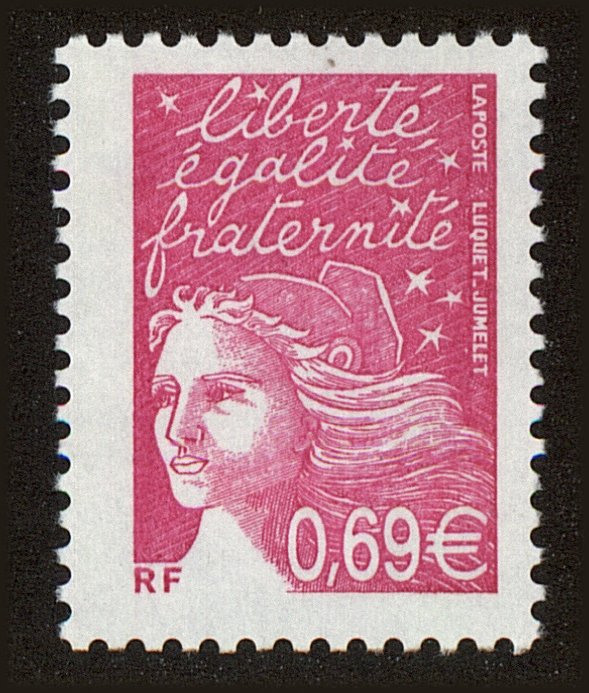 Front view of France 2860 collectors stamp