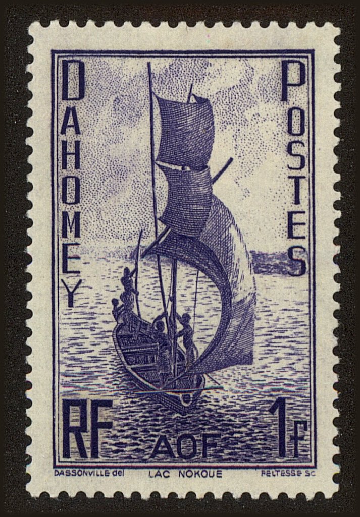 Front view of Dahomey 125 collectors stamp