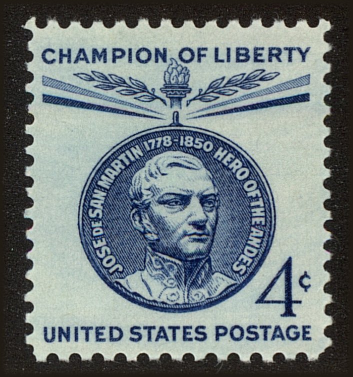 Front view of United States 1125 collectors stamp