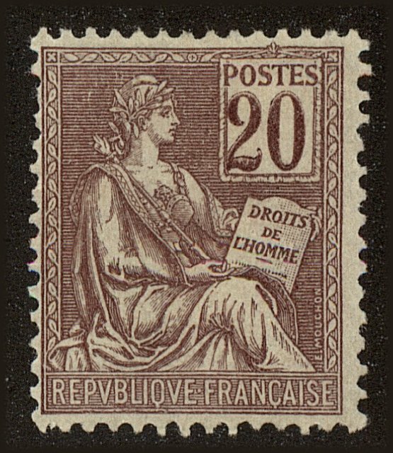 Front view of France 118 collectors stamp