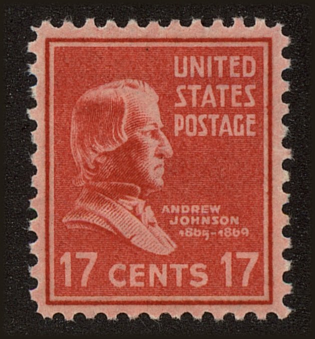 Front view of United States 822 collectors stamp